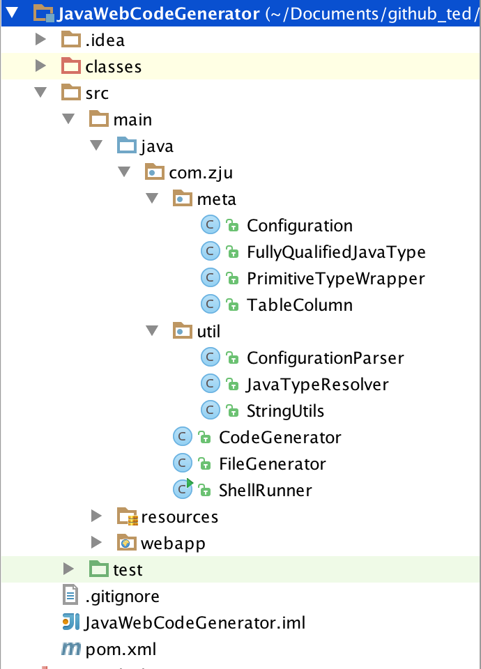 JAVA程序实例 Java Web模板代码生成器的设计与实现
