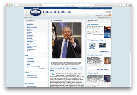 白宫官网更新：响应式页面设计